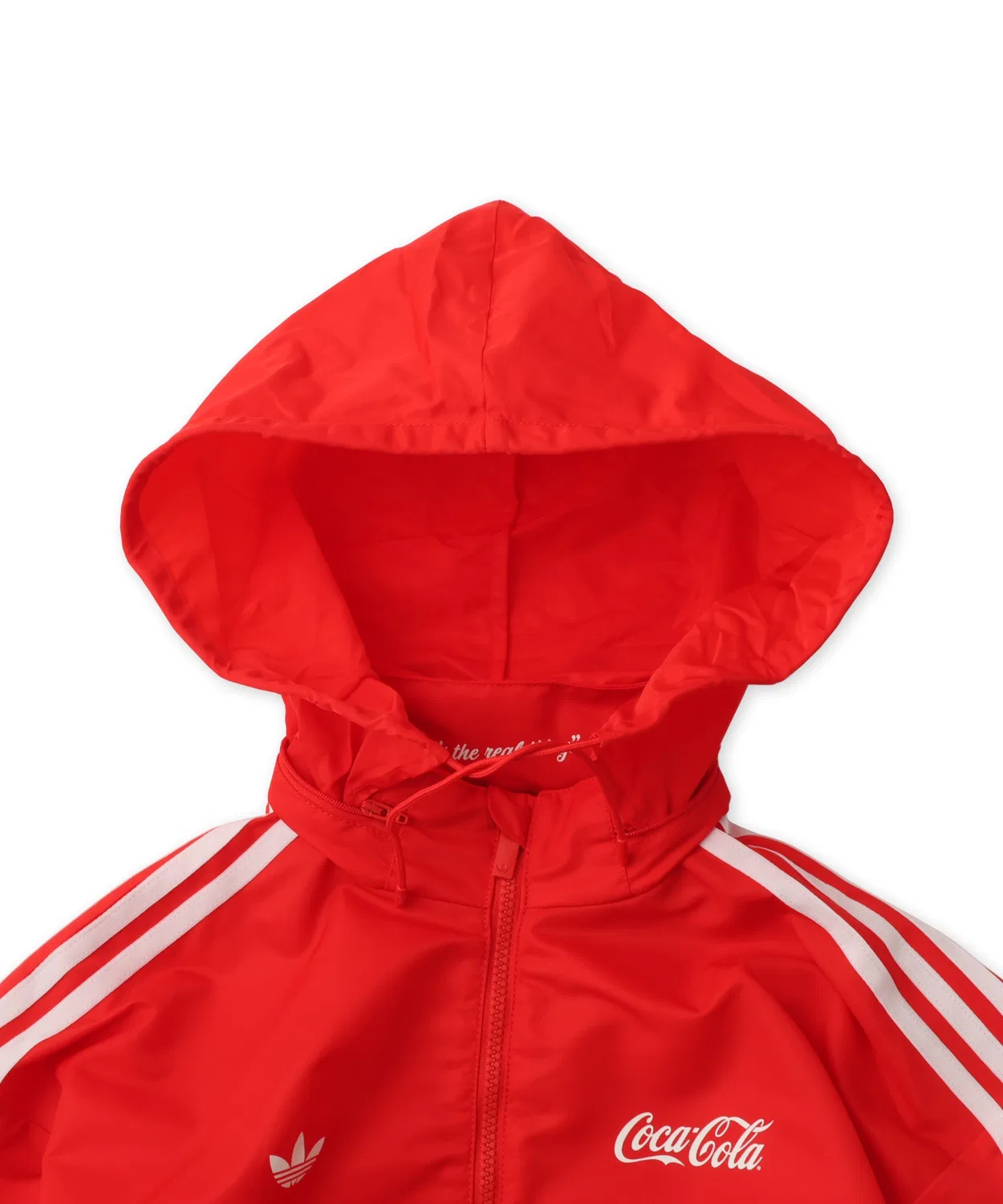 Мужская куртка с капюшоном Adidas Coca Cola Classic Sport Nylon Parka, Красный — фото 4