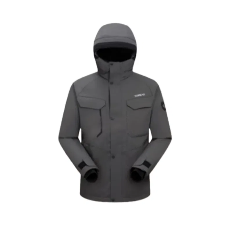 Детский пуховик с капюшоном утепленный TOREAD, Charcoal Gray