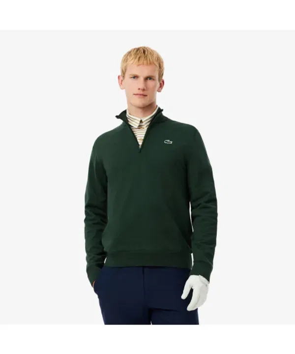 Свитер полузастежка Lacoste, черный