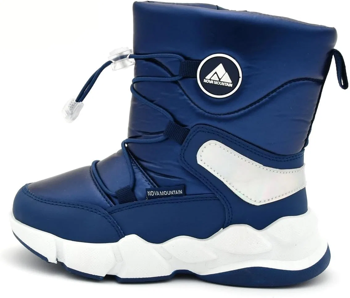 Детские зимние снежные ботинки Nova Mountain для мальчиков и девочек Nova Footwear, Navy — фото 4