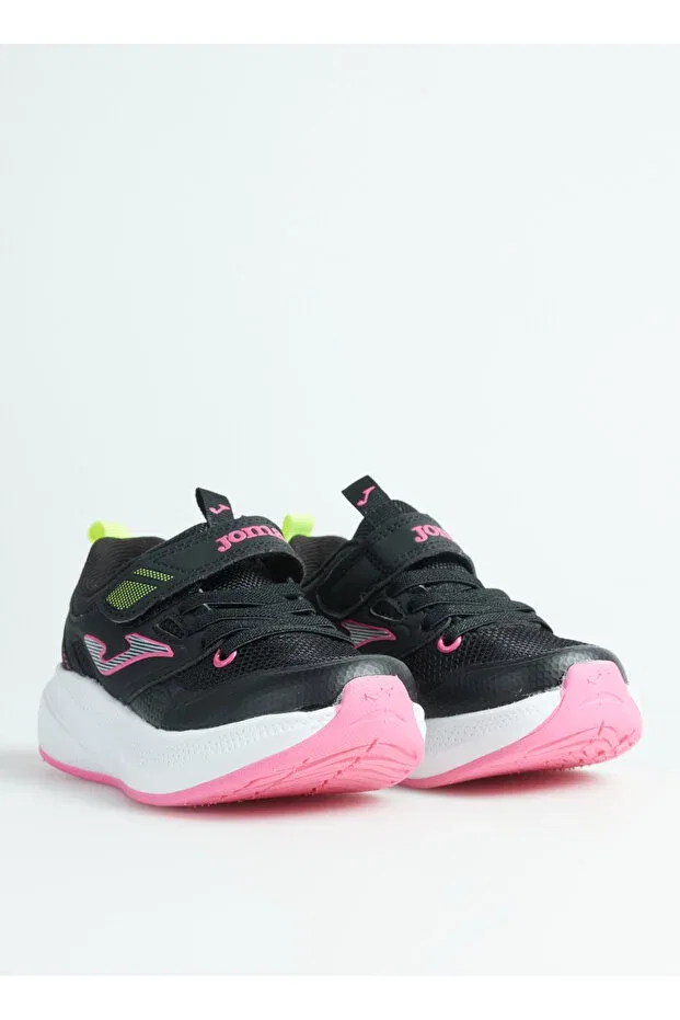 Детские ходовые туфли для девочек с завязками Joma, Black — фото 2