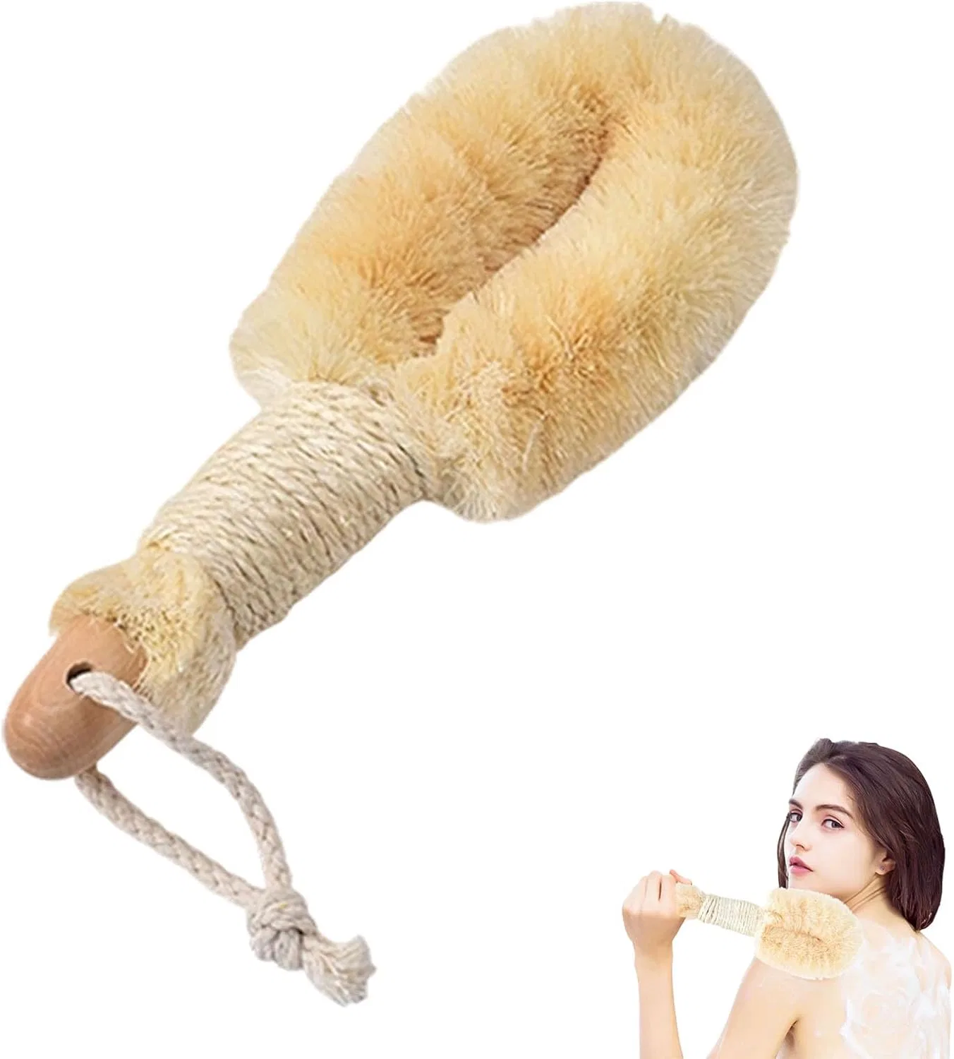 Щетка для пилинга тела Sisal, Generisch, 1 шт, 100 г, Beige