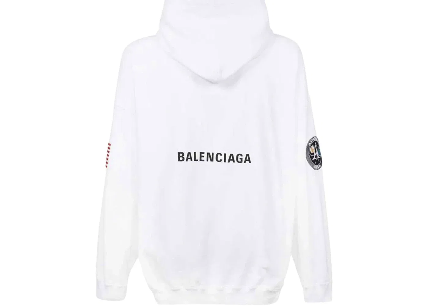 Мужская худи с принтом Balenciaga x NASA Hoodie, White — фото 2