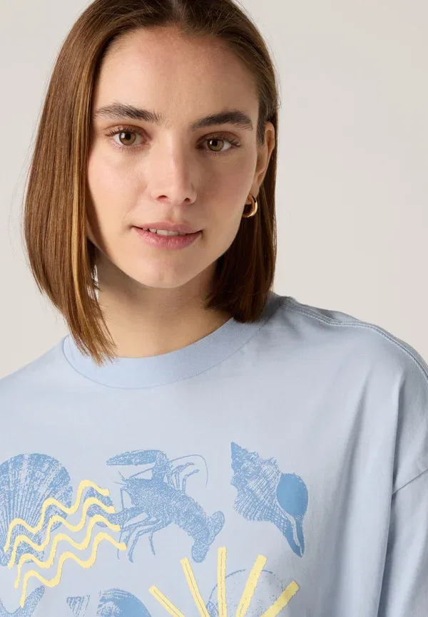 Футболка с короткими рукавами - футболка с принтом Levi'S, синий — фото 4