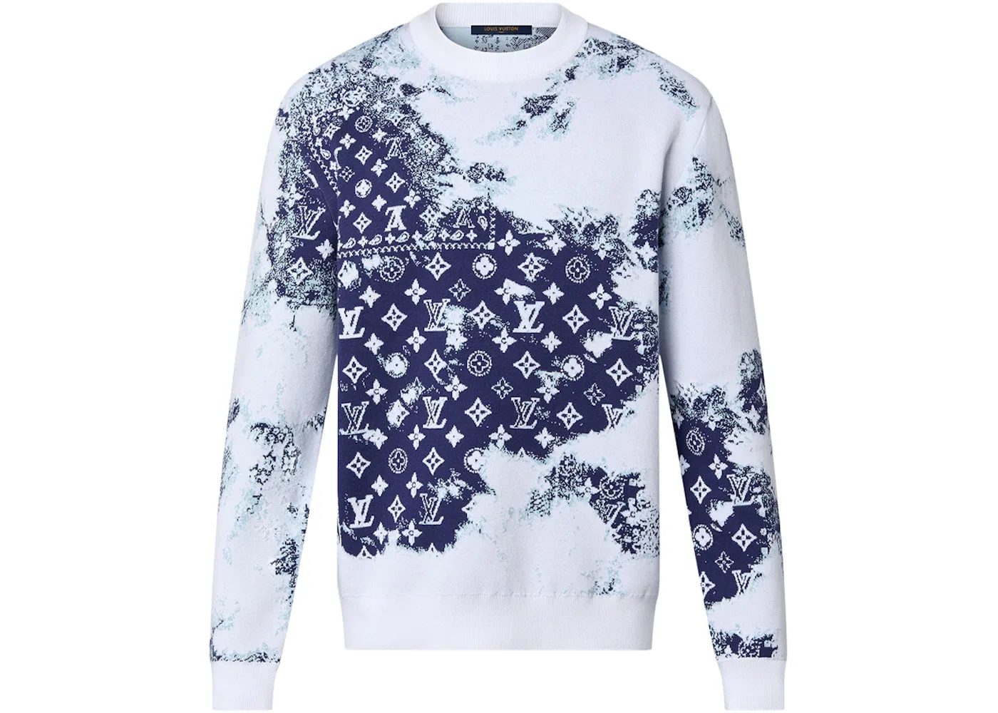Мужской свитшот с принтом Crewneck Louis Vuitton, Indigo White