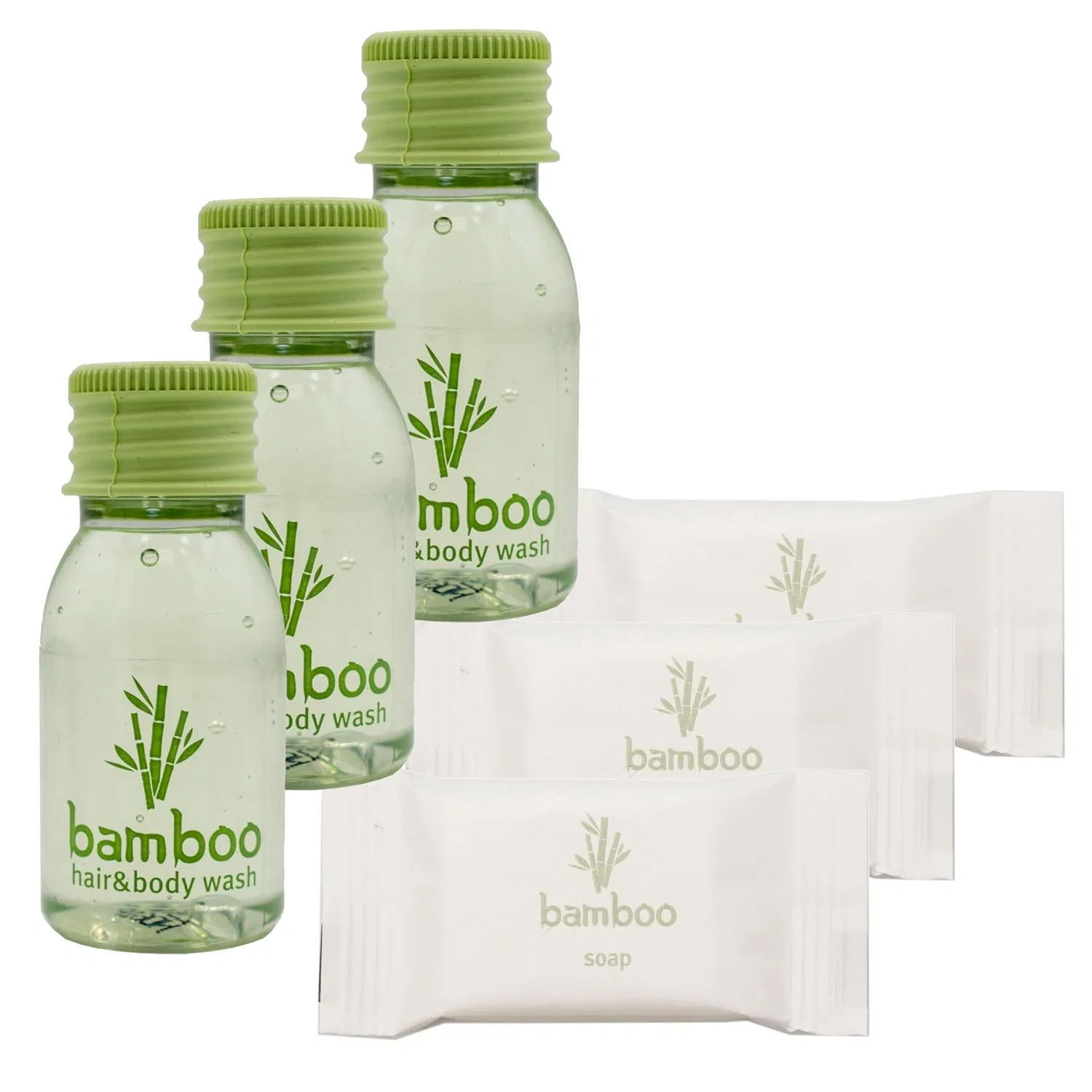 Набор косметический Bamboo, шампунь-гель для душа 20 мл (600 шт.) + мыло 10 г (550 шт.), Awek.eu