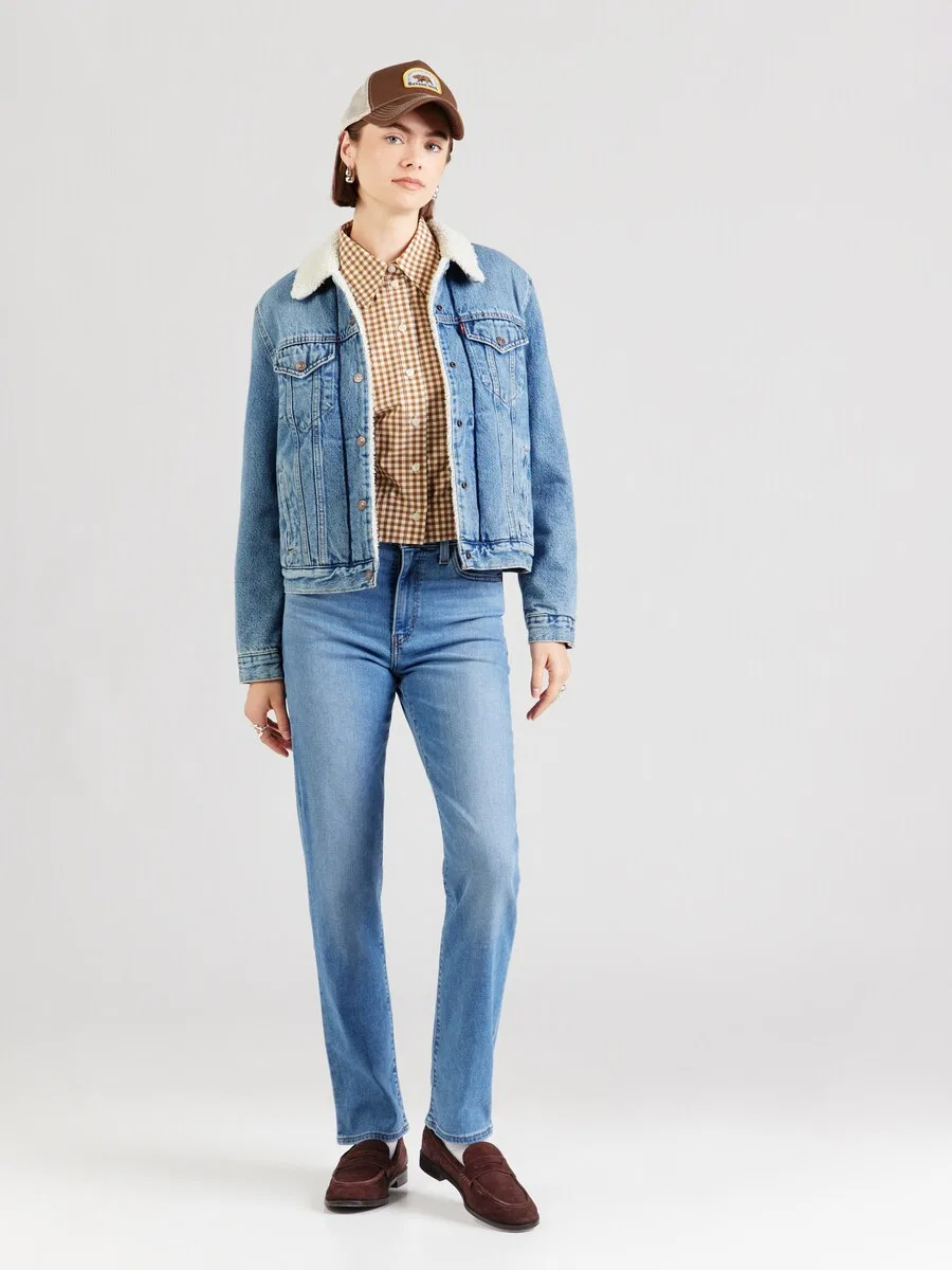 Джинсы LEVI'S Slim fit светло-голубого цвета — фото 4