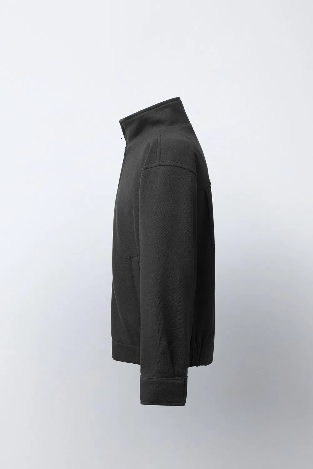 Комфортная куртка-бомбер ZARA, Mid-grey — фото 3