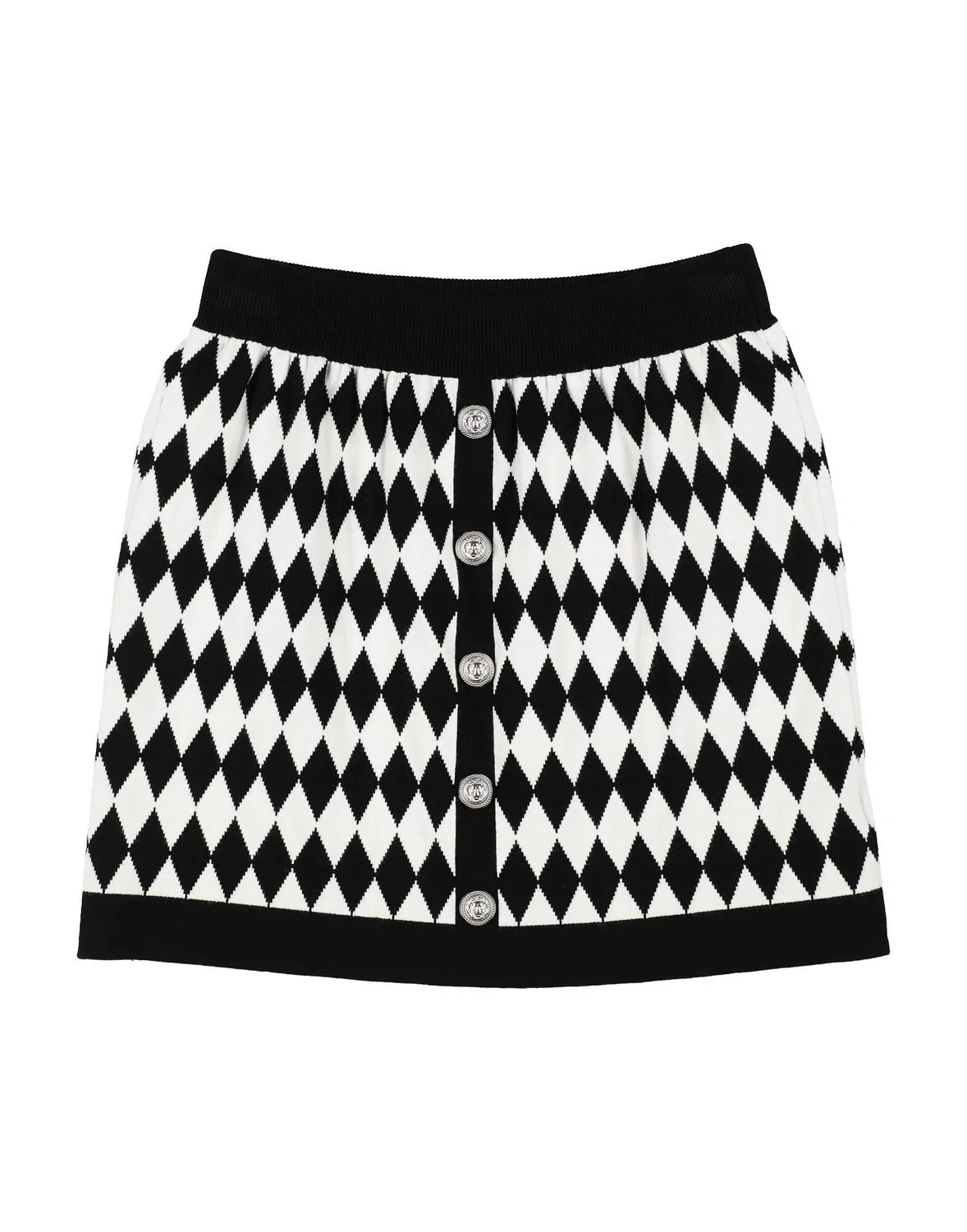 Детская юбка для девочек вязаная Black Balmain, черный