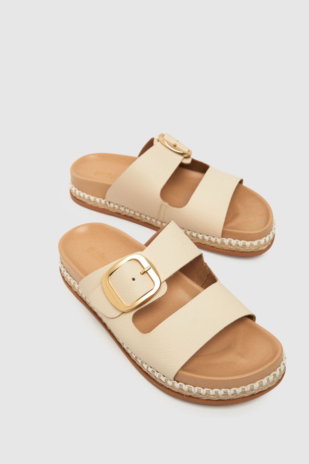 Босоножки Tish с двойной пряжкой Schuh, коричневый — фото 3