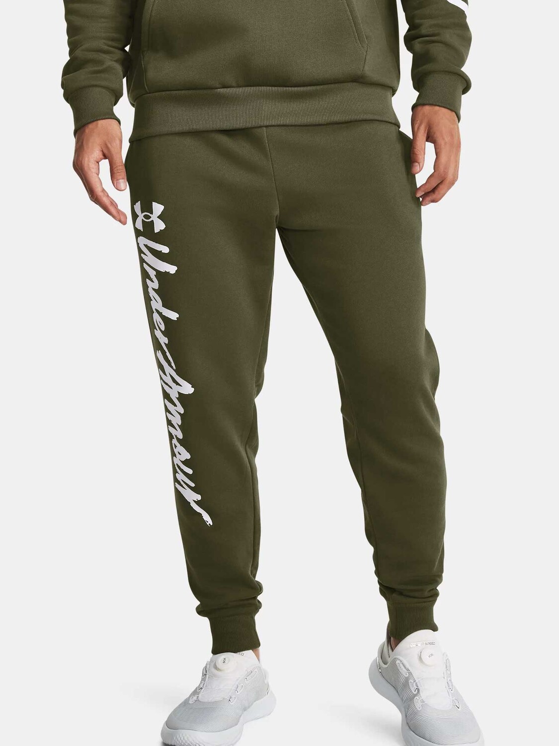 

Спортивные брюки Under Armour Rival Fleece Graphic Jgrs, зеленый