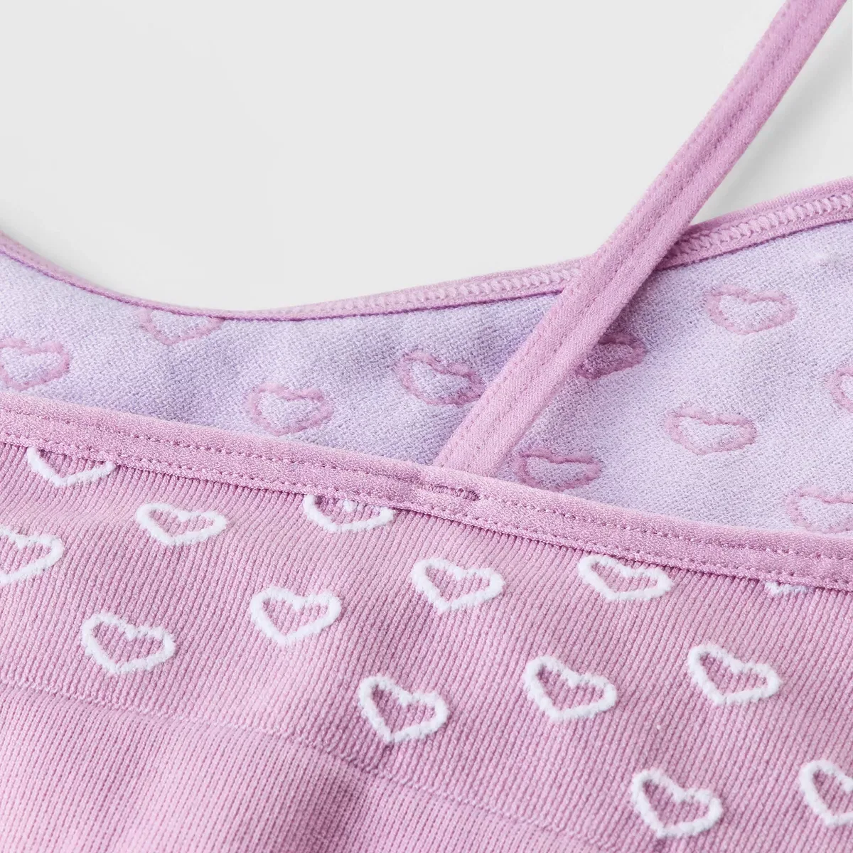 Детский комплект бюстгальтеров без швов 2 шт с моделью Seamless Bralette KIDS SOCKS/PACKAGED UNDERWEAR, Purple — фото 4