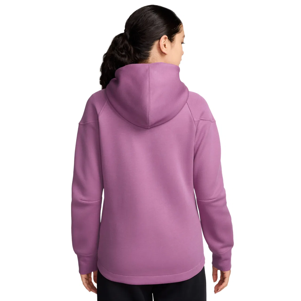 Женское худи Tech Fleece WR Full-Zip Nike, цвет Light Magenta/Black — фото 2