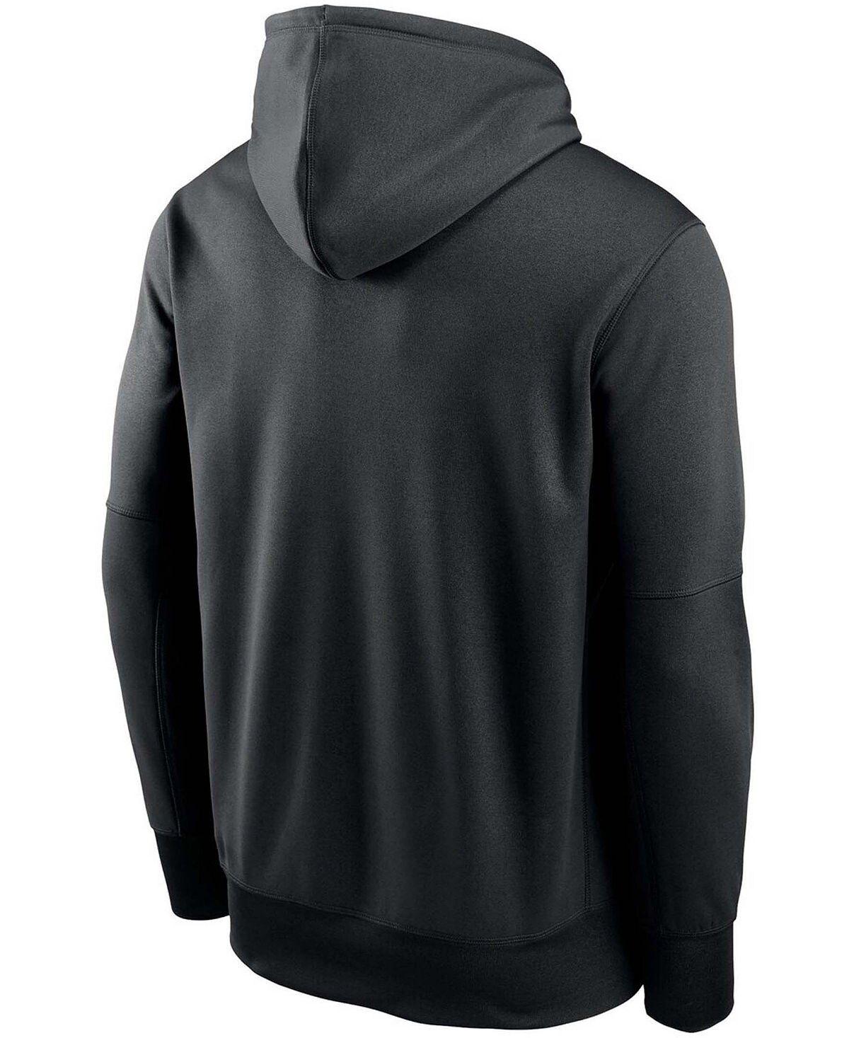 Мужская большая и высокая черная толстовка с капюшоном arizona cardinals fan gear primary logo therma performance Nike, черный — фото 3