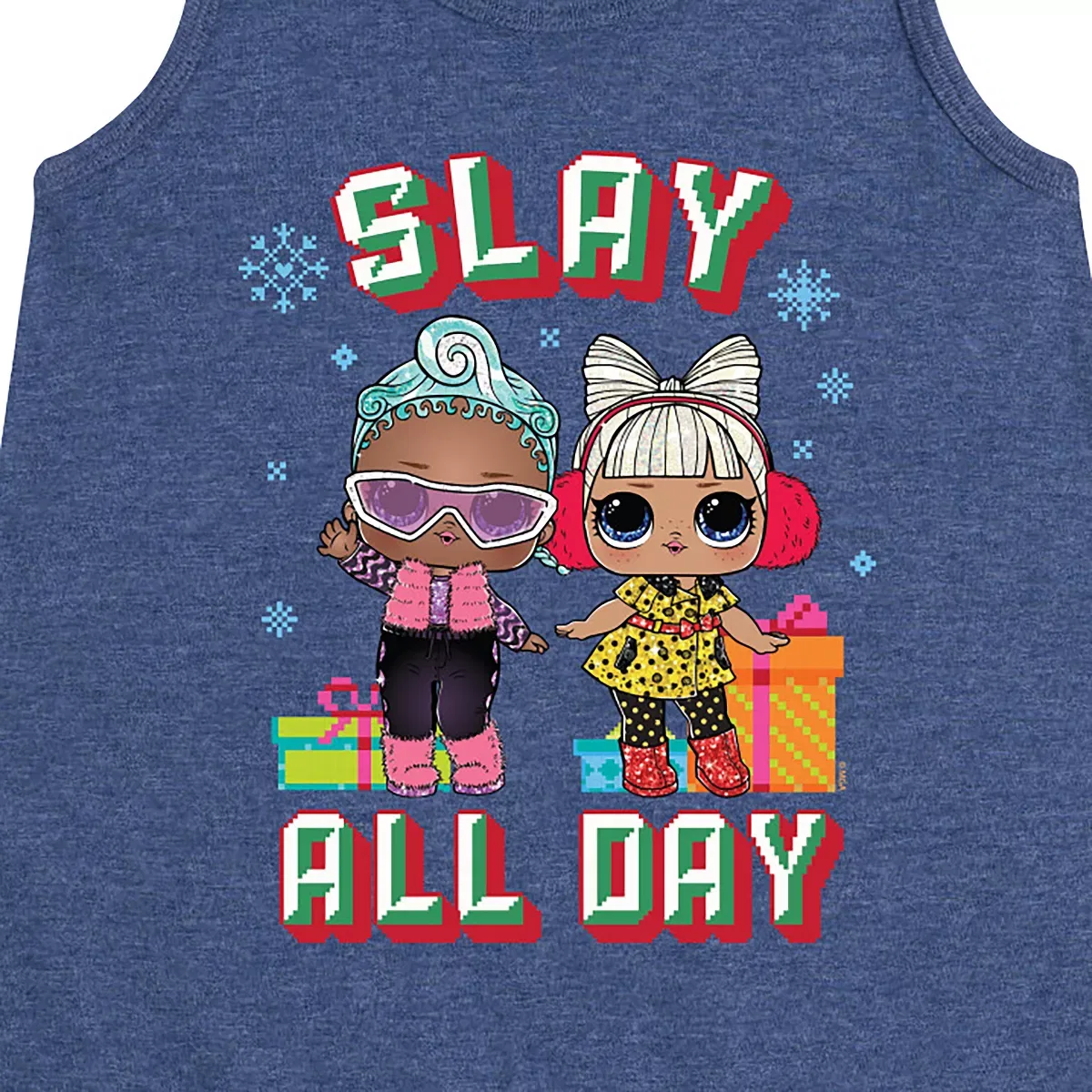 Детское платье-трапеция для девочек без рукавов Slay All Day L.O.L. Surprise!, Heather Navy — фото 2