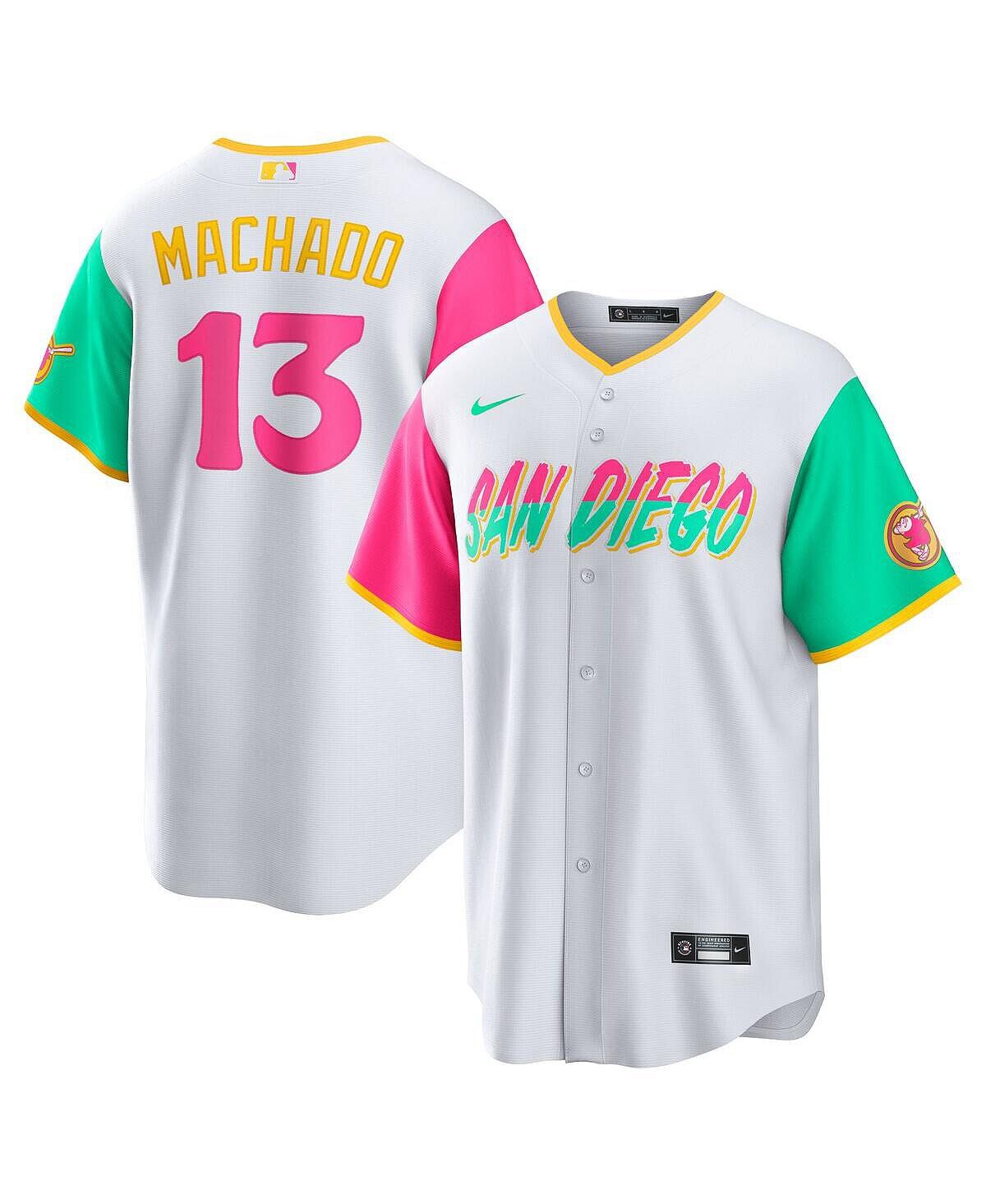 

Мужская футболка manny machado white san diego padres 2022 city connect replica player Nike, белый