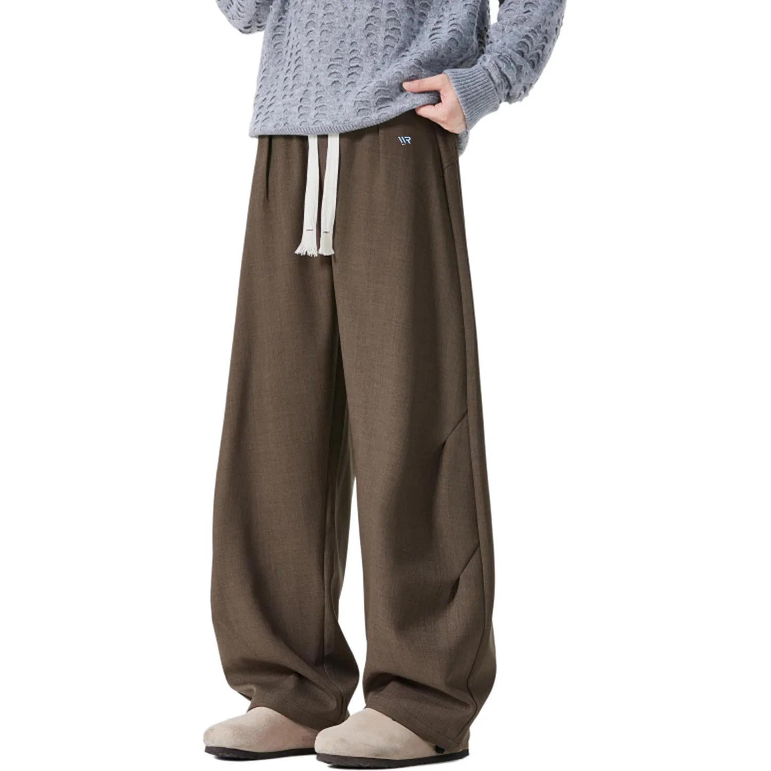 Женские Casual брюки свободного кроя Wide Leg, Light Khaki (DIY Badge), WARRIOR — фото 4