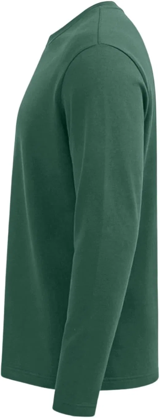 Мужская длинная футболка с круглым вырезом, Dark Green — фото 3