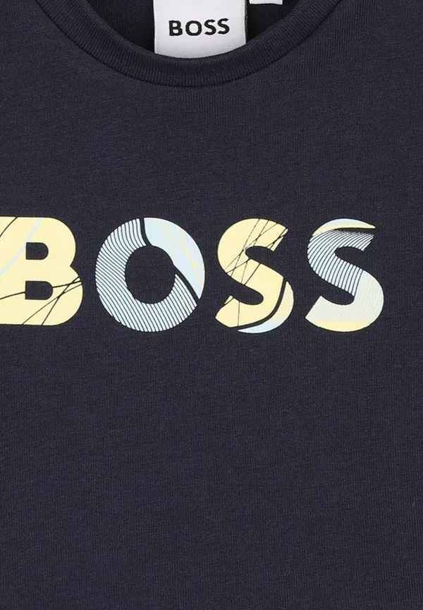 Топ с длинными рукавами Boss Kidswear, темно-синий — фото 3