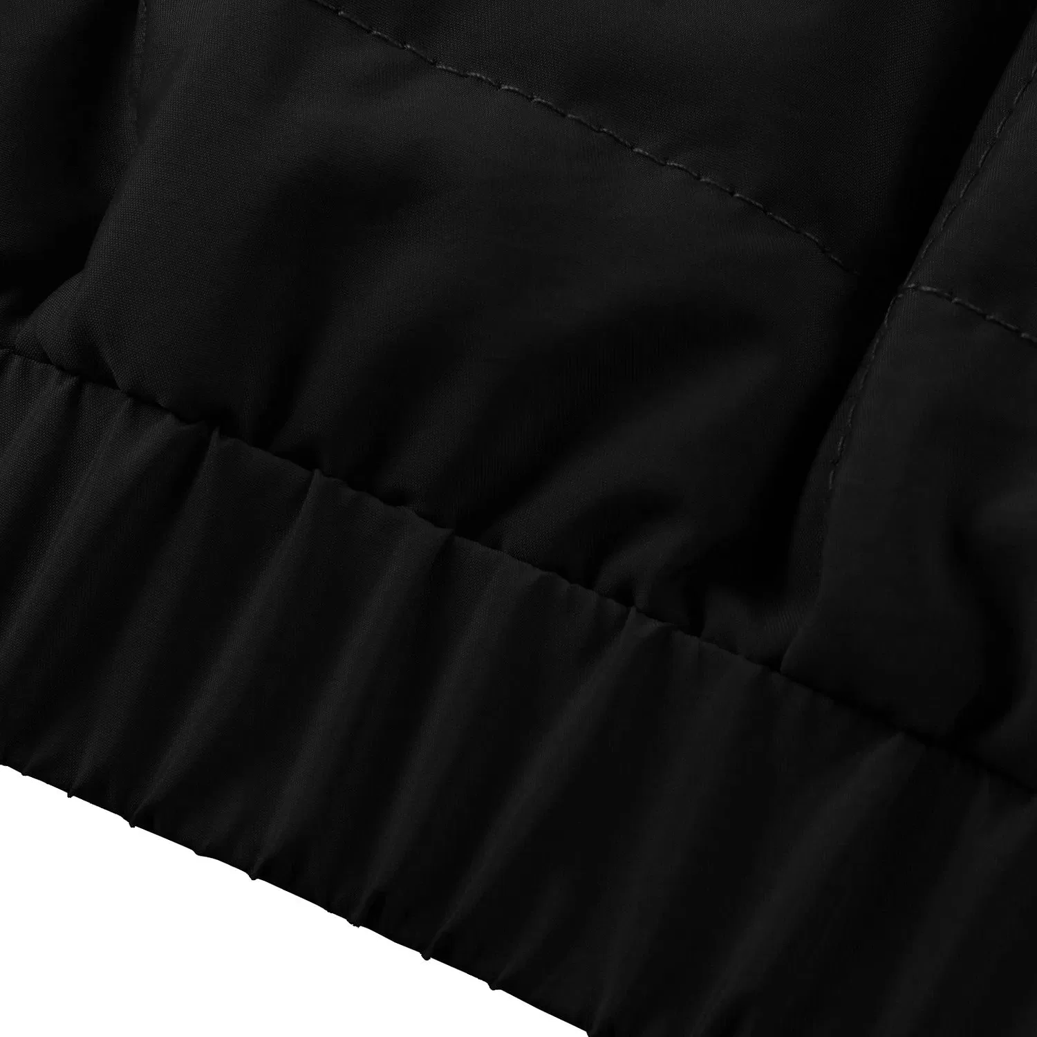 Женская куртка хлопковая с воротником-стойкой 4XL, Nero — фото 4
