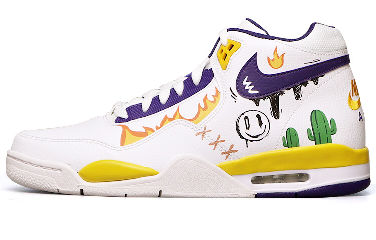 

Баскетбольные кроссовки Flight Legacy мужские, средние, белые/королевские/желтые Nike