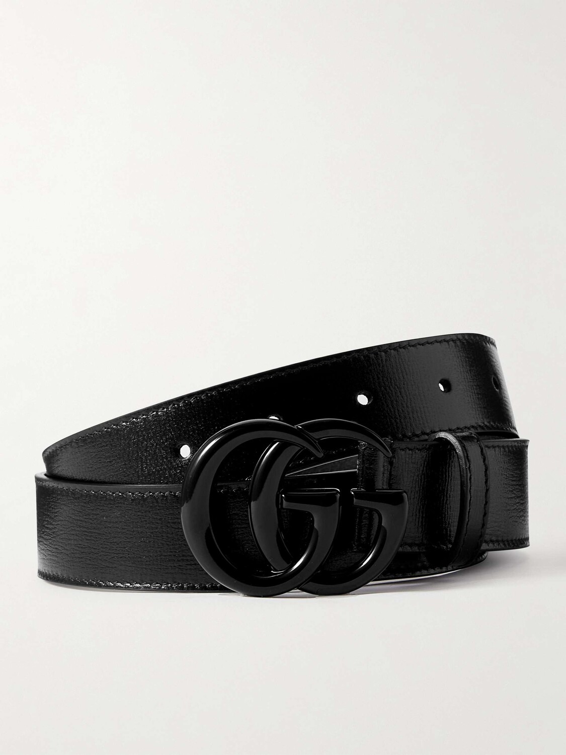

Кожаный ремень Marmont шириной 3 см GUCCI, черный
