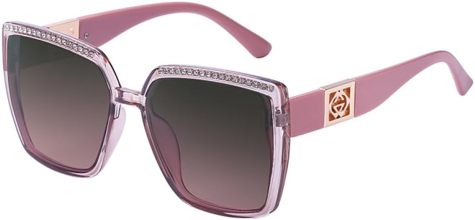 

Винтажные солнцезащитные очки для женщин, большие солнцезащитные очки для мужчин, ретро солнцезащитные очки, защитные очки от УФ-излучения UV400 LANGSER, Wty188 Greenpink