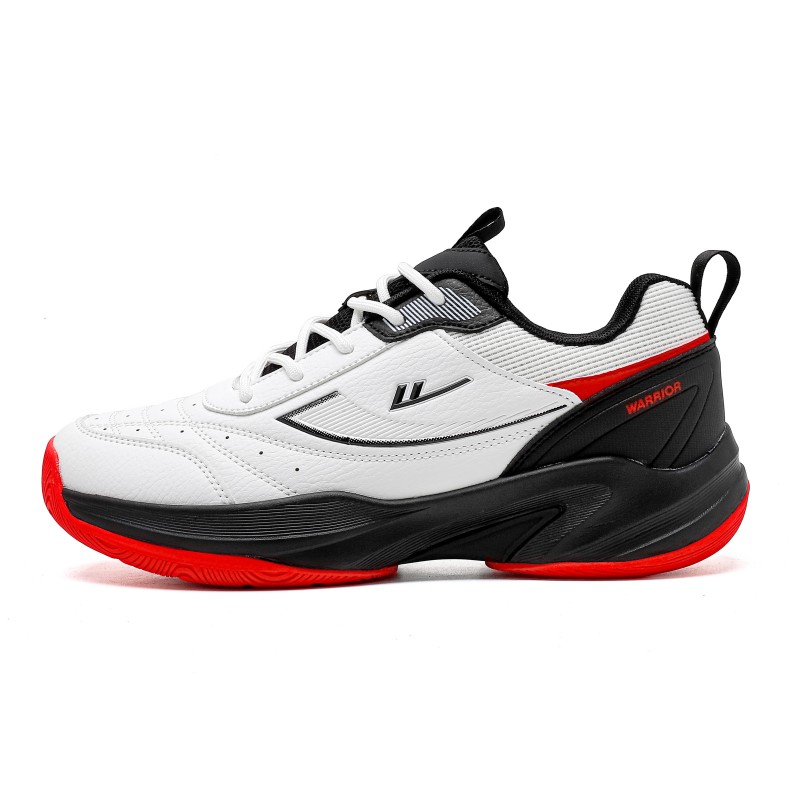 

WARRIOR Кроссовки Shock Absorbers Slip Resistant Abrasion Resistant Low Top Badminton Shoes Men's White Black Red