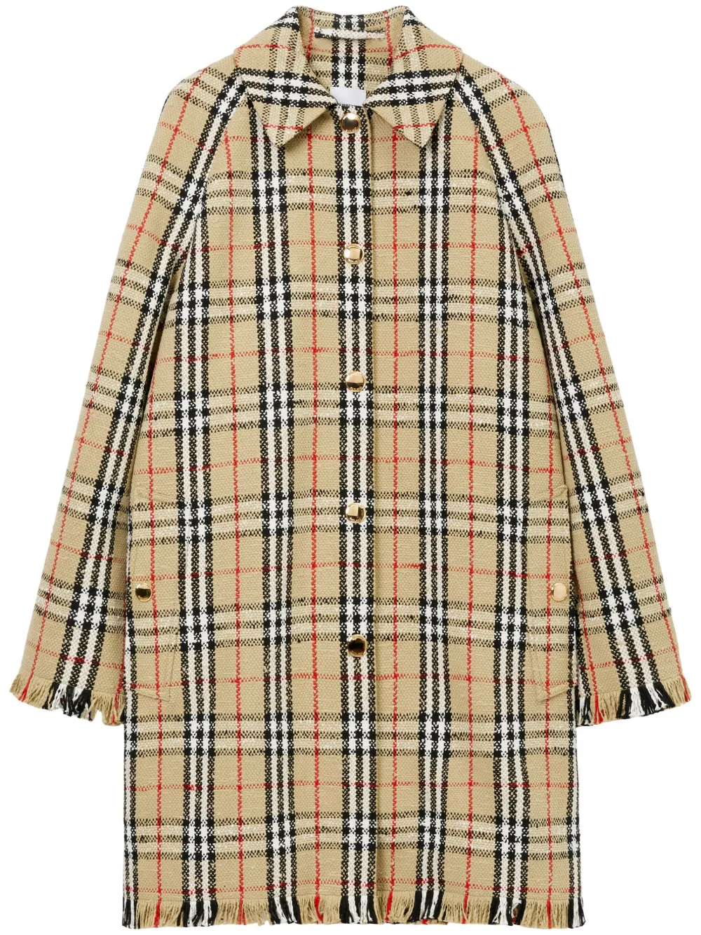 

Клетчатый плащ из букле BURBERRY, нейтральный