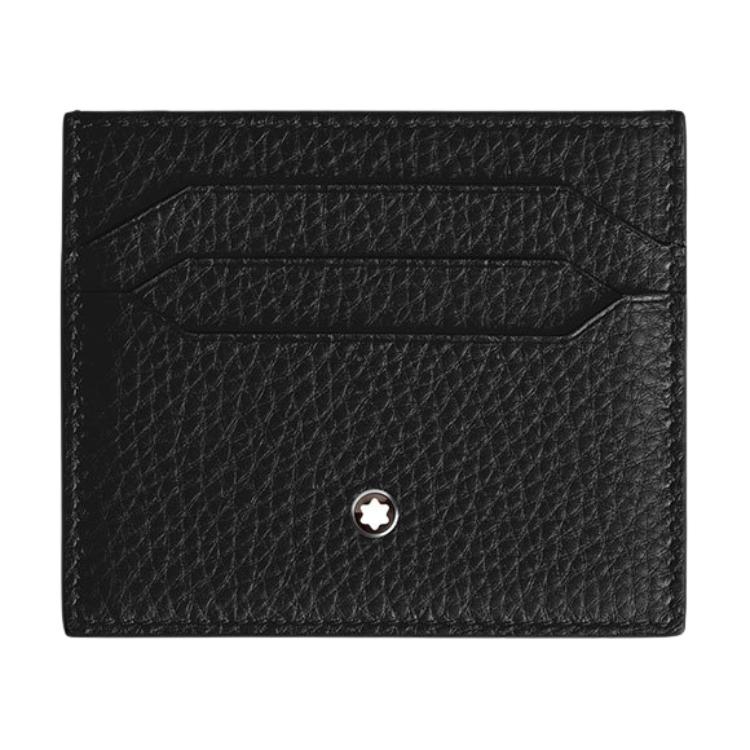 

MONTBLANC Кожаный картхолдер из зернистой кожи для мужчин черный