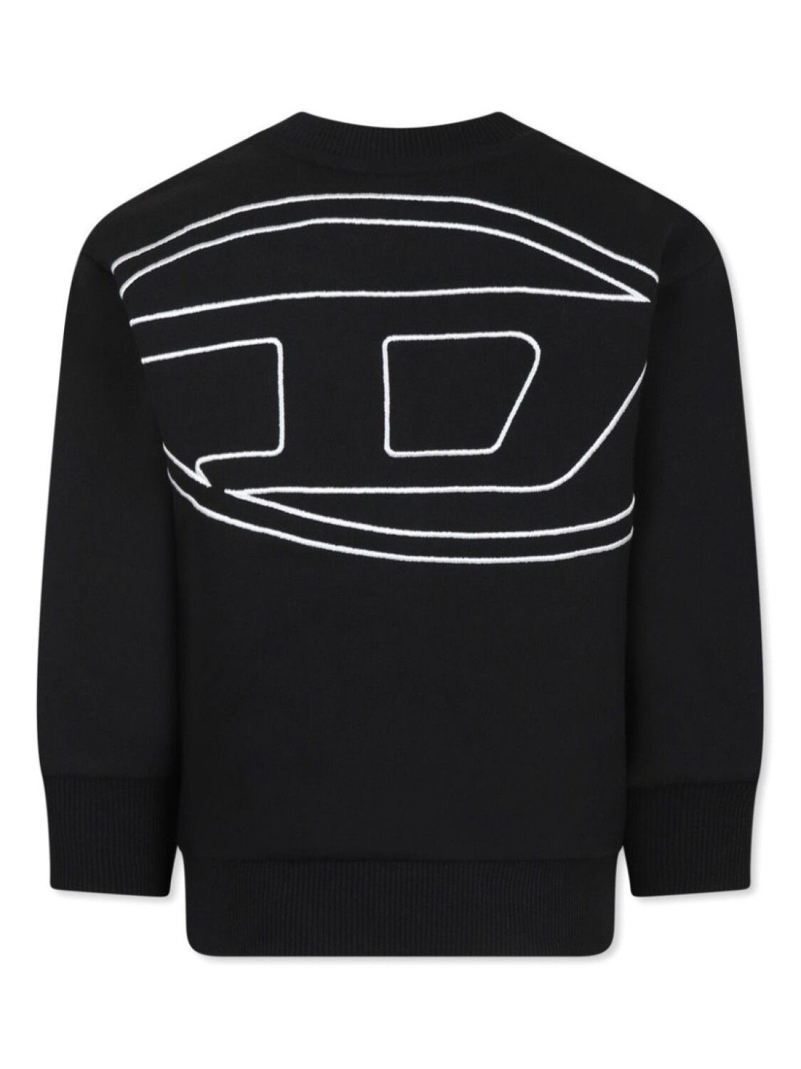 Толстовка с вышитым овальным D-образным узором Diesel Kids, черный — фото 2