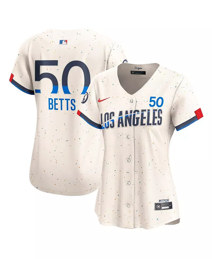

Женская майка Mookie Betts Cream Los Angeles Dodgers City Connect Limited Nike