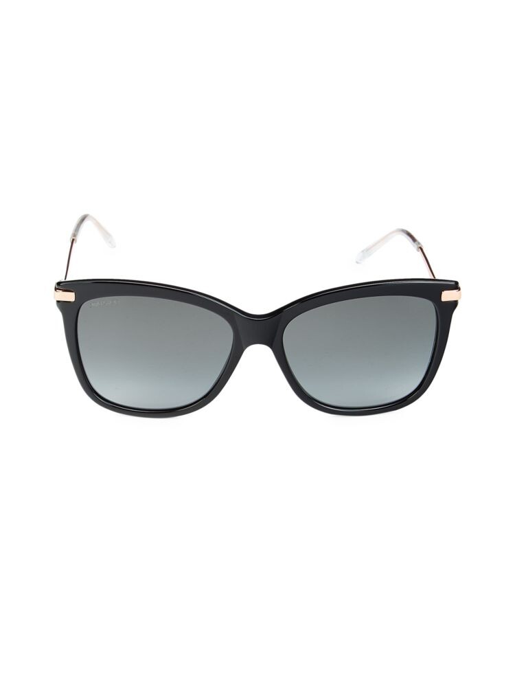 

Солнцезащитные очки Steff 55MM с волнистой прямоугольной формой Jimmy Choo, цвет Gold Black