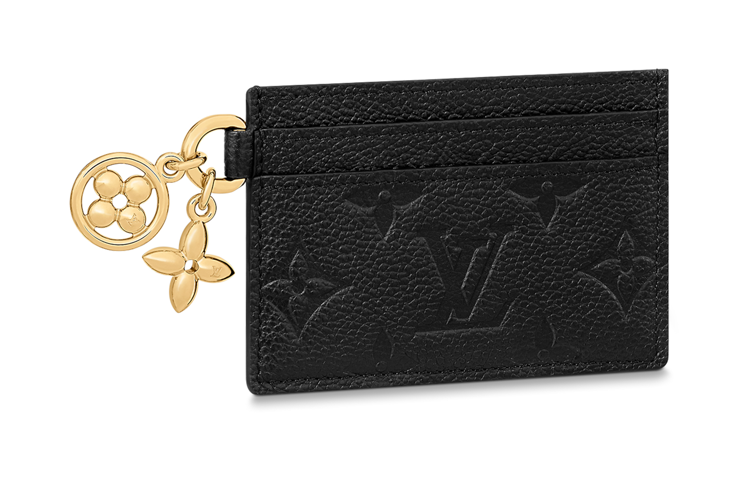 LOUIS VUITTON Карманный держатель для карт Lv Charms черный — фото 2