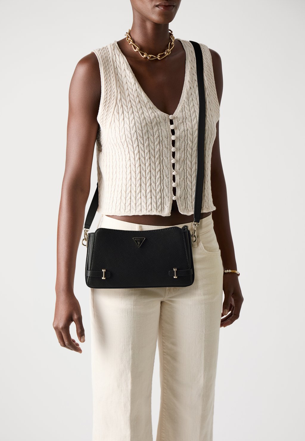 

Сумка через плечо ROSALBA TOP ZIP Guess, черный