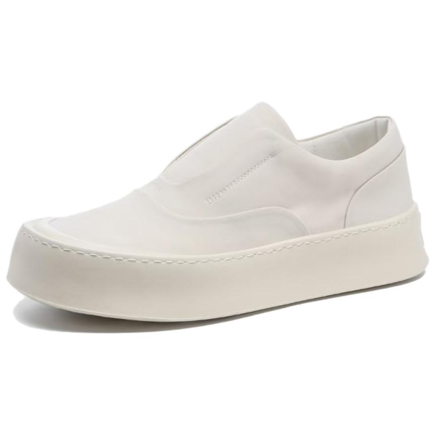 FOMOCE Мужские низкие скейтерские кеды белые, цвет White — фото 2