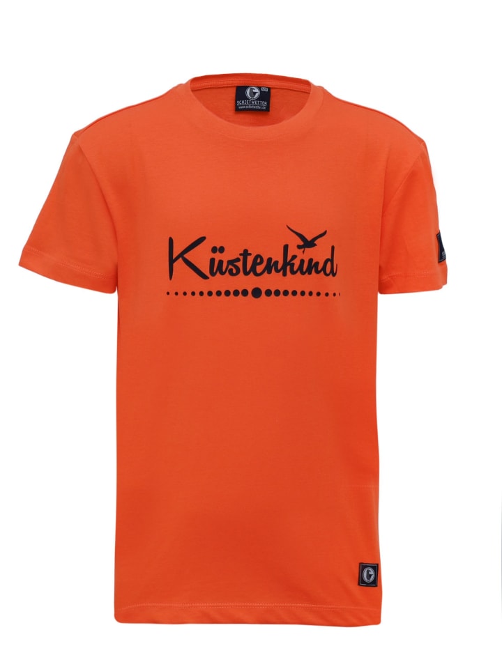 

Футболка SCHIETWETTER Küstenkind, Rundhals, цвет orange-navy