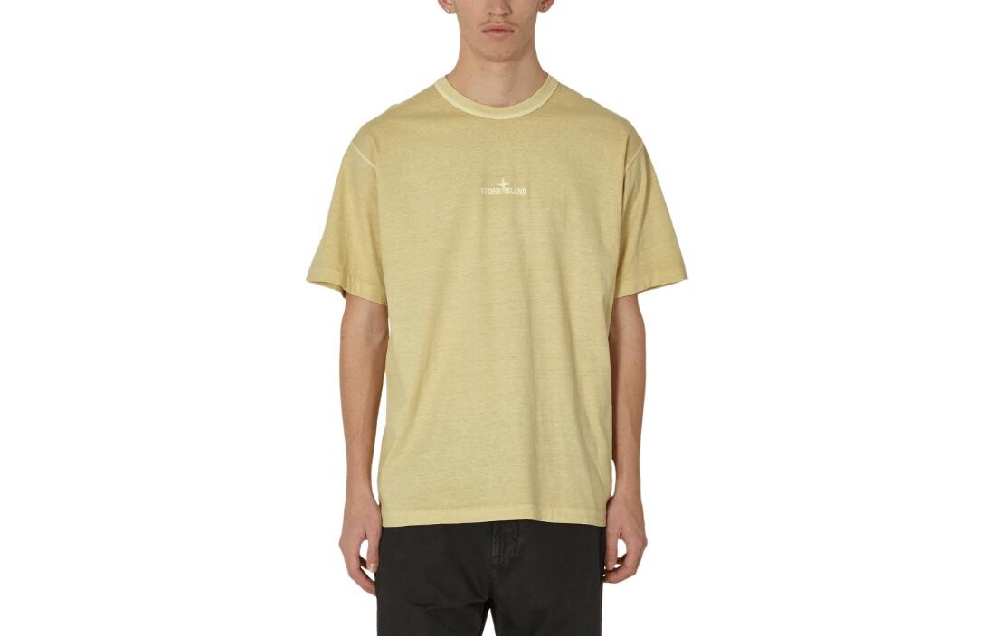 Футболка мужская бежевая Stone Island, бежевый