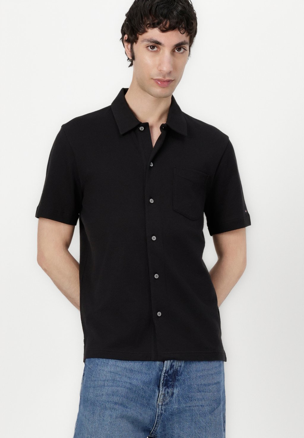 Рубашка OPEN FULL PLACKET Tommy Hilfiger, черный — фото 4