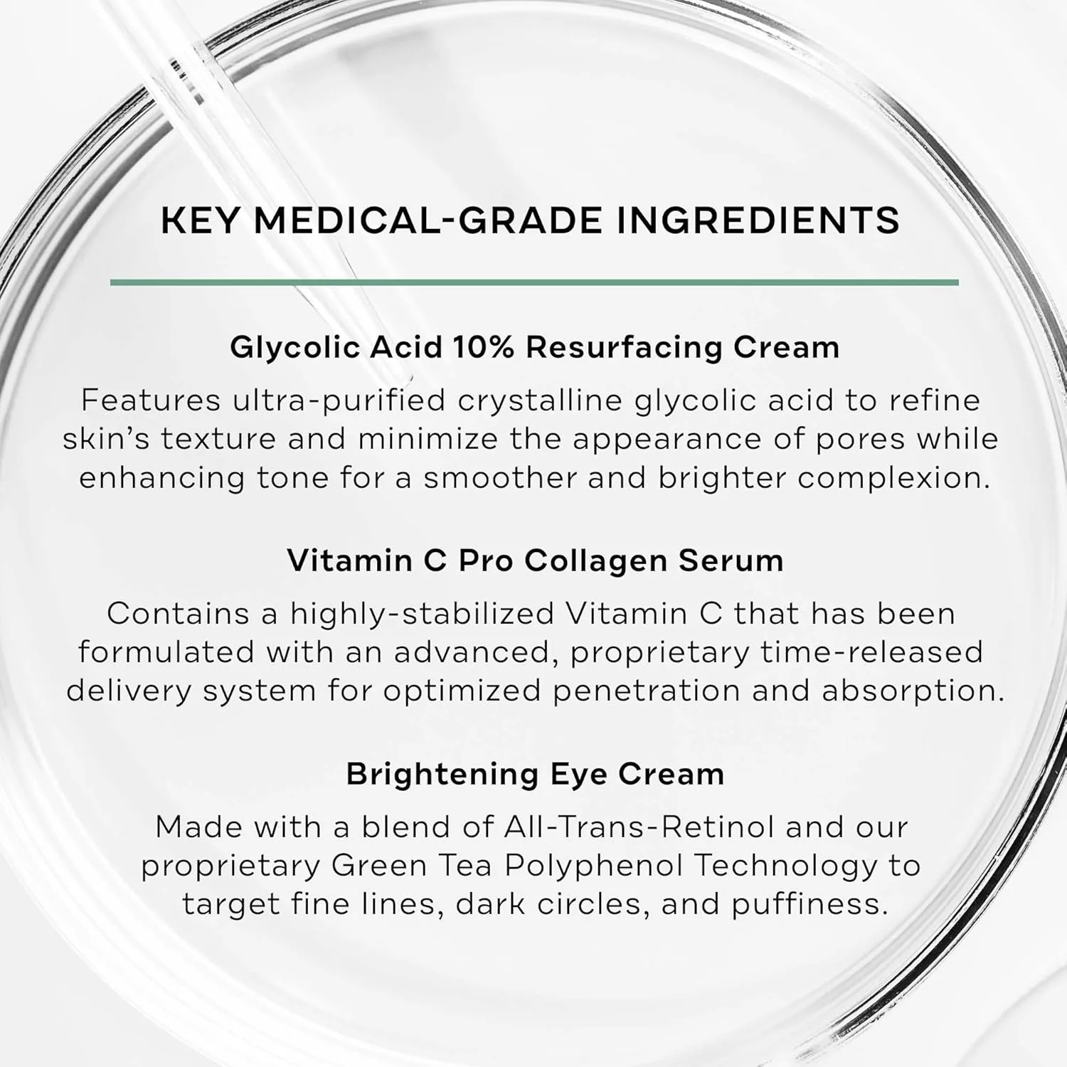 Replenix Discoloration Essentials 3 Step Brightening Medical-Grade Trial Kit: гликолевый крем, сыворотка с витамином C и крем для глаз — фото 3