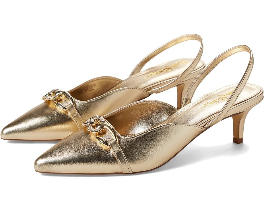 

Туфли Lilly Pulitzer Jules Kitten Heel Slingback, цвет Gold Metallic