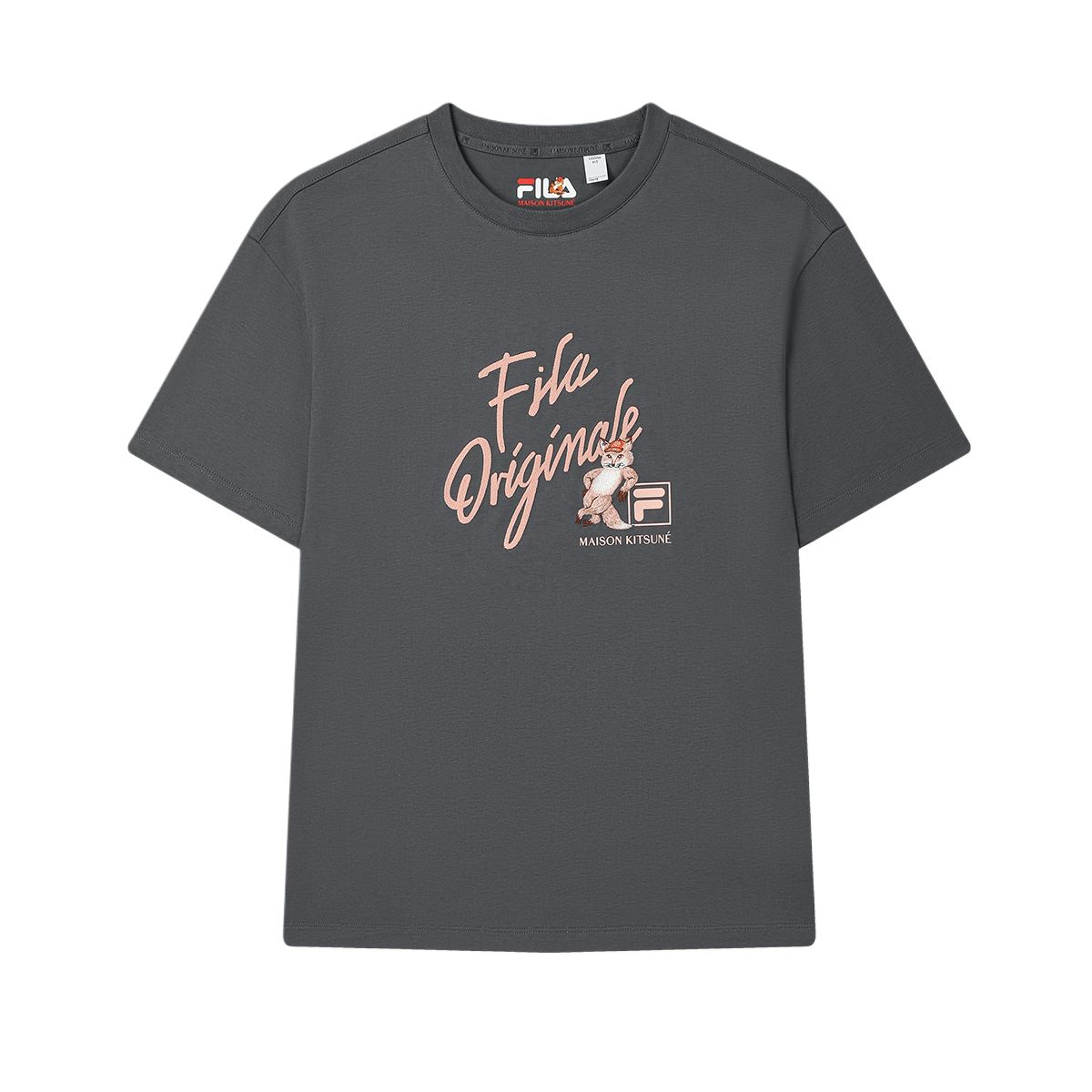 

Футболка MAISON KITSUNE ORIGINALE женская Silent Gray FILA, серый