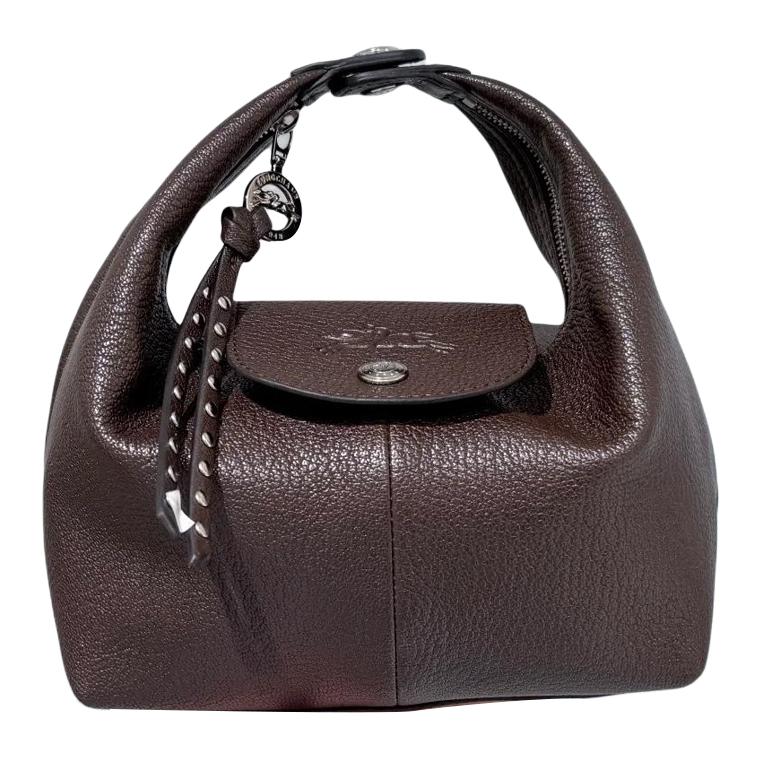 

LONGCHAMP Сумка мини Le Pliage Xtra из козьей кожи женская тёмно-коричневая