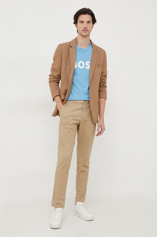Хлопковая футболка CASUAL Boss Orange, синий — фото 2