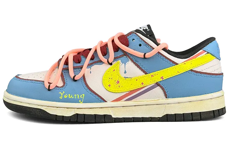 

Кроссовки Nike Dunk Skateboarding Shoes Men Low-top Yellow, голубой, Синий, Кроссовки Nike Dunk Skateboarding Shoes Men Low-top Yellow, голубой