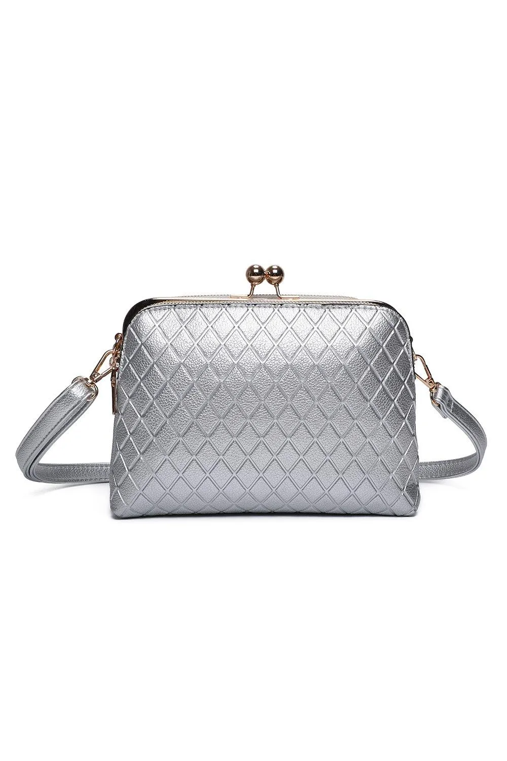 

Сумка на плечо Hira из искусственной кожи с ромбовидным узором Fontanella Fashion, серый