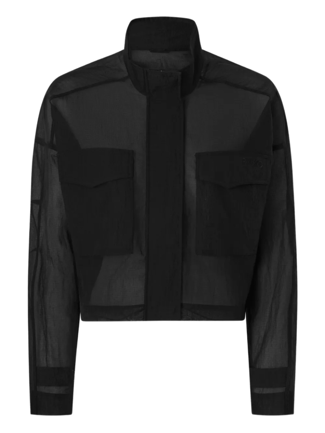 

Прозрачная укороченная куртка PINKO, черный