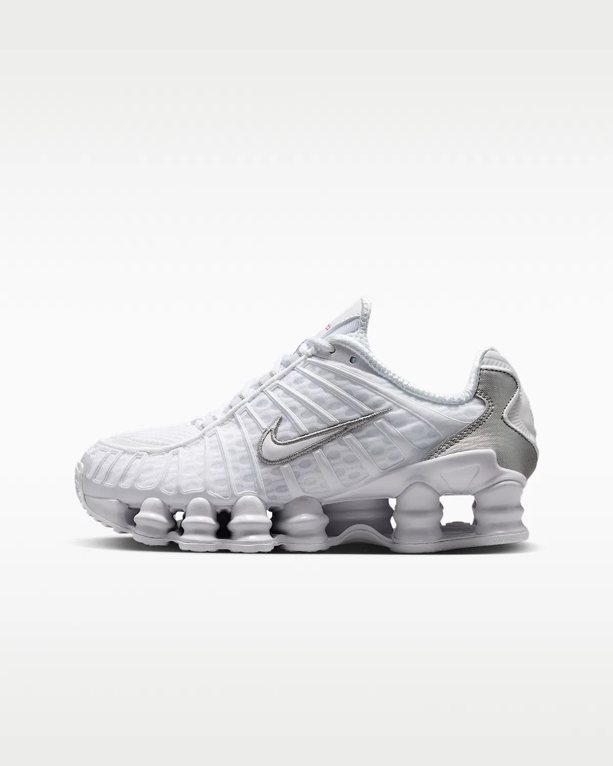 Детские кроссовки Nike Shox TL, White/Metallic Silver/Max Orange/White