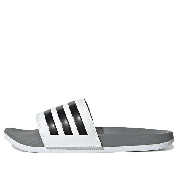 

Тапочки adilette comfort slide 'white grey' Adidas, белый