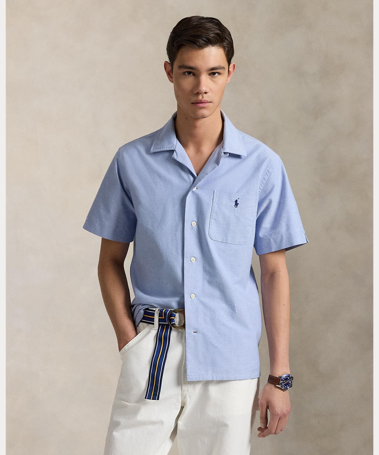 Классическая рубашка в стиле Оксфорд для походов Polo Ralph Lauren, 400 Blue